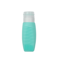 Silicone travel bottle with...