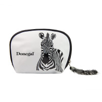 Cosmetic bag with zebra tail